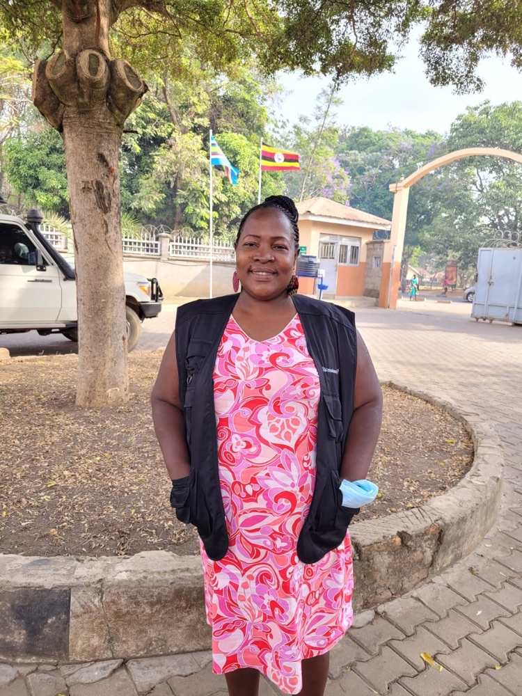 Rose Nyakato Kiiza on a professional field visit